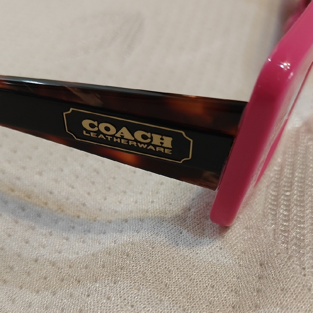Coach Vibrant Pink Square Sunglasses - Picture 2 of 6